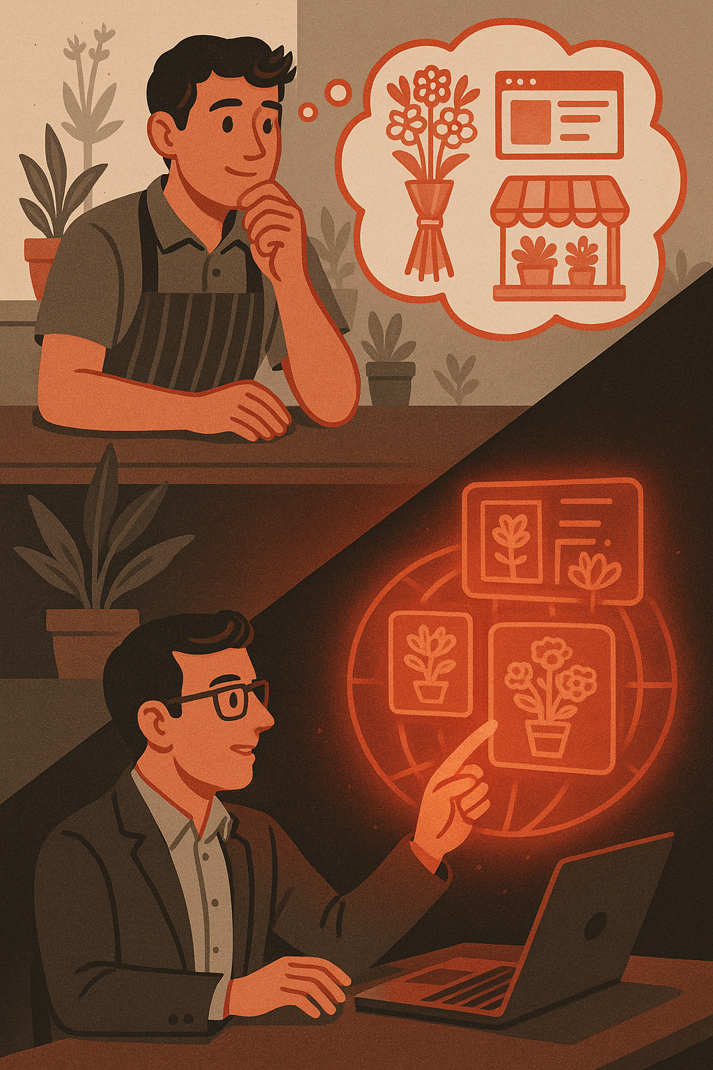 Conseiller Dragon Production échangeant avec un client après la commande